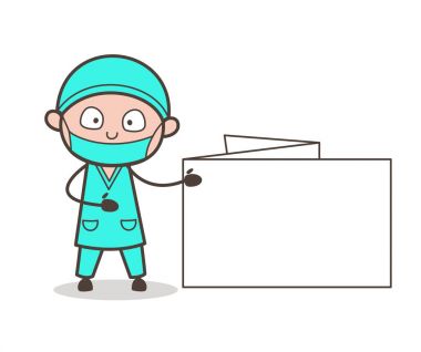 Çizgi film diş hekimi diş ipuçları vektör kavramı veren