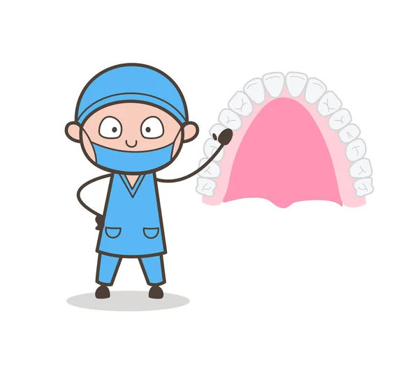 Cartoon Dentista Suggerimenti per la protezione dentale concetto vettoriale — Vettoriale Stock