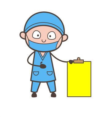 Boş karton vektör gösterilen çizgi film terapist