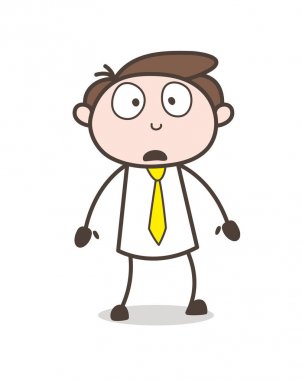 Korkunç Office karakter yüz ifade vektör çizim