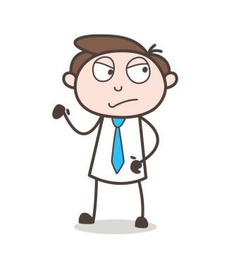 Genç uzman yüz ifade vektör üzgün