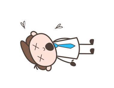 Ölü çizgi film işadamı vücut vektör çizim