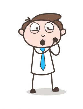 Sevimli genç işadamı doodle vektör