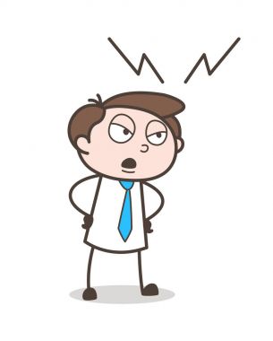 Sinirli iş sahibi yüz ifadesi