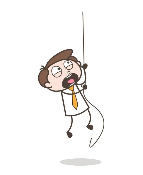 Hanging on a Rope and Screaming for Help - Cartoon Priest Monk V Stock  Vector by ©lineartist 279246108