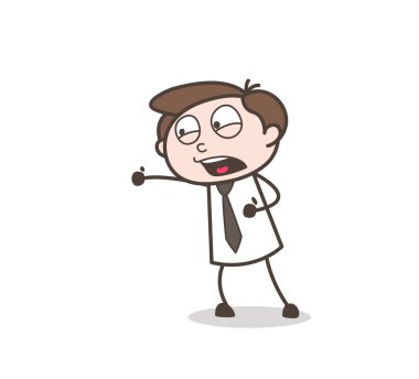 İfade vektör çizim bağıran kızgın çizgi film işadamı