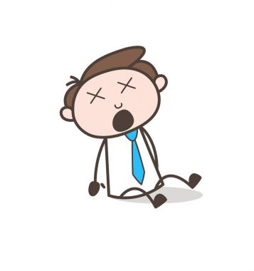 Çizgi film İcra şaşkın yüz ifade vektör çizim ile