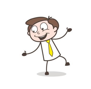 Poz vektör dans komik çocuk