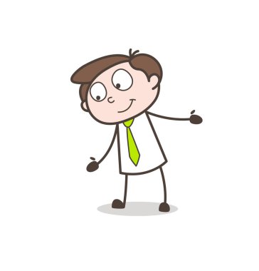 Serin ruh vektör çizim karikatür genç çocuk