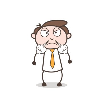 Çizgi film patron çok agresif ruh vektör kavram