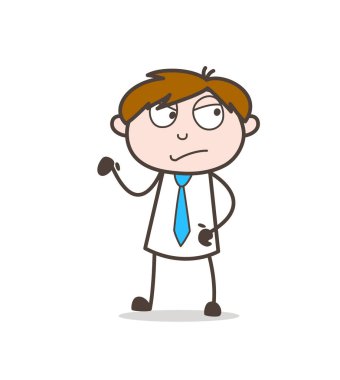 Üzgün işadamı yüz ifade vektör