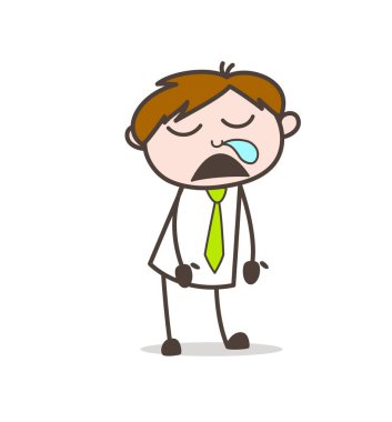 Tembel alt vektör uyku yorgun