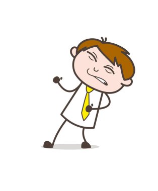 Vücut vektör kavramında ağrısı olan bir adam