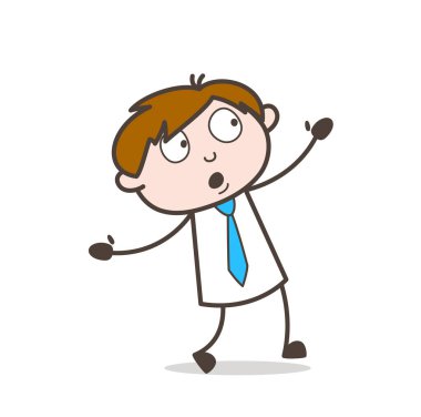 Bir adam düşüyor aşağı poz vektör çizim