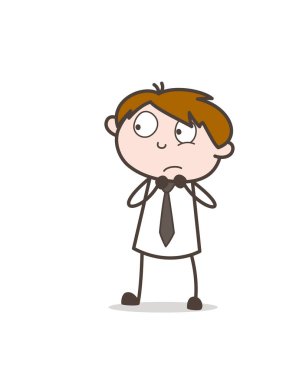 Korkulu genç mali müşavir karakter