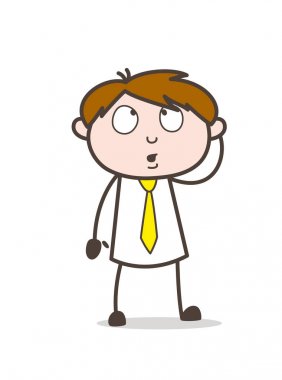Karikatür Office karakter yapma planı vektör kavramı