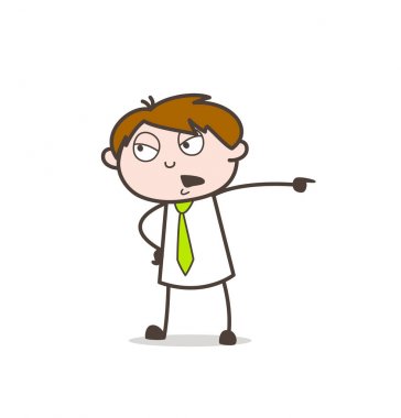 Kızgın ruh vektör çizim Ofis Müdürü