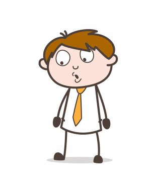 Sürpriz istemci vektör çizim bakıyor