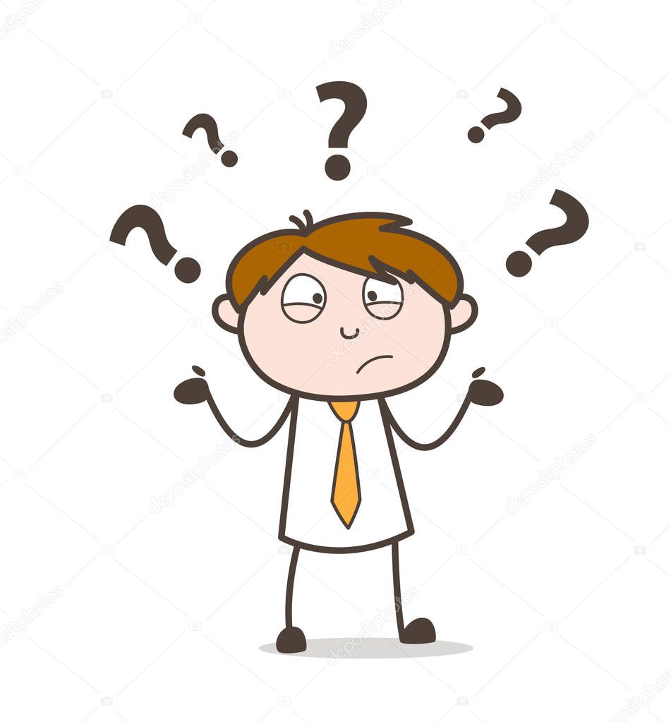 Vettoriale stockConcetto di vettore della persona d'affari confusa di  ©lineartist #168683244, image size:951x1023