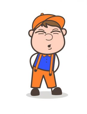 Genç bir işçi ağrı vücut elde