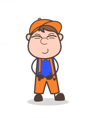 Şaka vektör konsept üzerine gülen adam