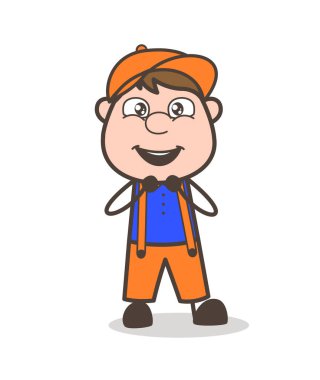 Şirin masum genç mutlu çocuk karakter