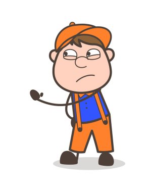 Kızgın adam tokat vektör çizim gösterilen