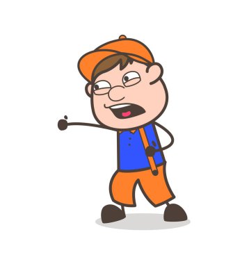 Agresif marangoz alt ifade vektör