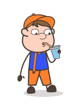 Susuz marangoz emek içme suyu vektör kavramı