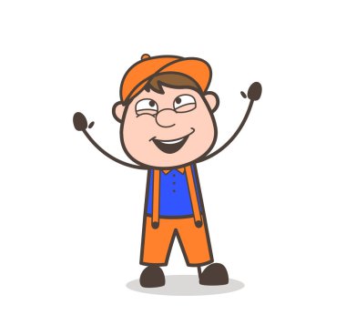 Neşeli genç iş adamı ifade vektör