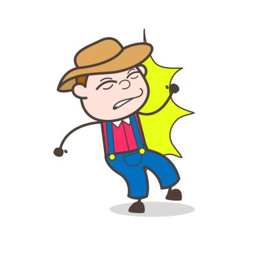 Çizgi film kovboy bir kitap vektör Illustration okuma