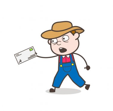 Çizgi film kovboy bir kitap vektör Illustration okuma