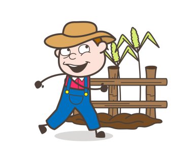 Çizgi film kovboy bir kitap vektör Illustration okuma