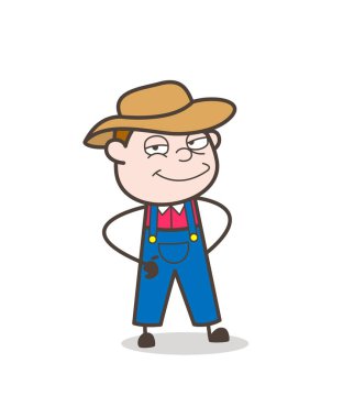 Çizgi film kovboy bir kitap vektör Illustration okuma