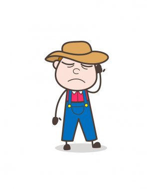 Çizgi film kovboy bir kitap vektör Illustration okuma