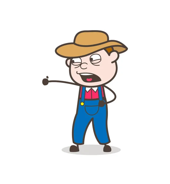 Cartoon Cowboy lezen van een boek vectorillustratie — Stockvector