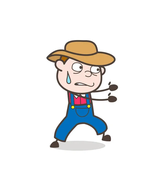 Cowboy dos desenhos animados lendo um livro ilustração vetorial — Vetor de Stock