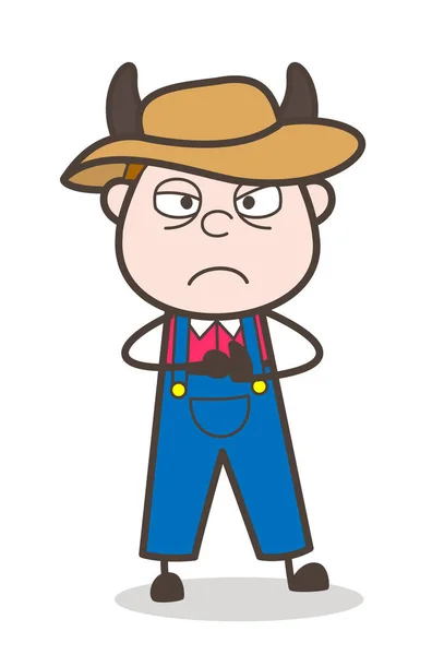 Cartoon Cowboy lezen van een boek vectorillustratie — Stockvector