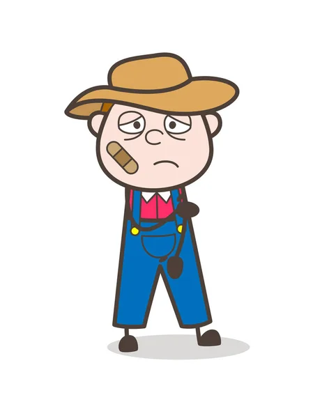 Cartoon Cowboy läsa en bok vektorillustration — Stock vektor