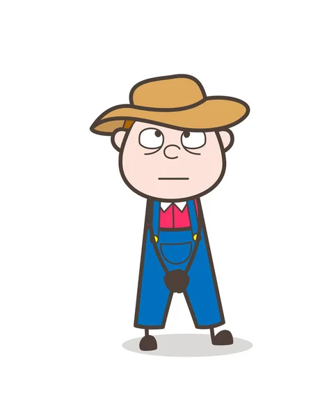 Cartoon Cowboy lezen van een boek vectorillustratie — Stockvector