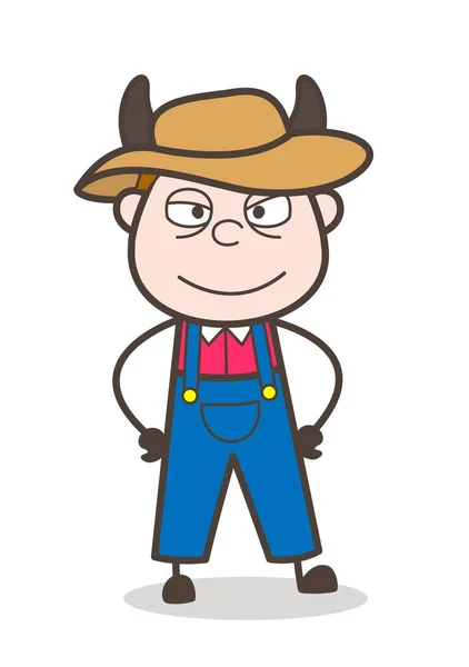 Cowboy dos desenhos animados lendo um livro ilustração vetorial —  Vetores de Stock