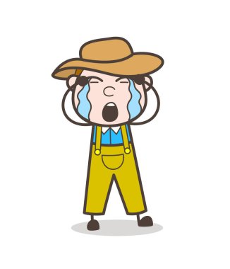 Çizgi film kovboy bir kitap vektör Illustration okuma