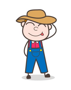 Çizgi film kovboy bir kitap vektör Illustration okuma