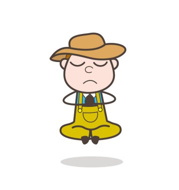 Çizgi film kovboy bir kitap vektör Illustration okuma