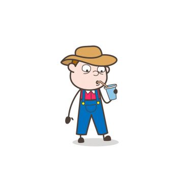 Çizgi film kovboy bir kitap vektör Illustration okuma