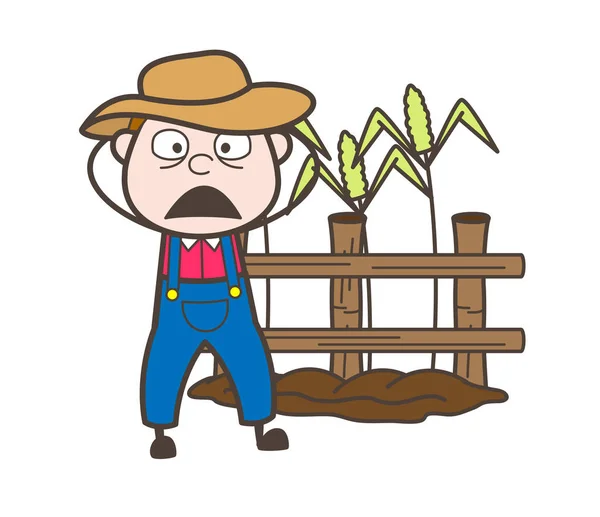 Cartoon Cowboy lezen van een boek vectorillustratie — Stockvector