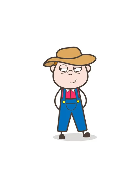 Cartoon Cowboy lezen van een boek vectorillustratie — Stockvector