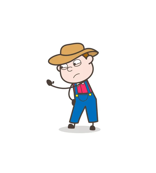 Cartoon Cowboy lezen van een boek vectorillustratie — Stockvector