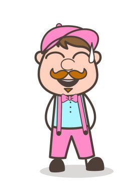 Şaka gülüyor karikatür dondurma satıcısı