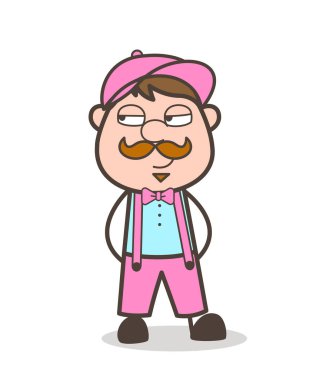 Yüz vektör çizim sırıtışları karikatür asker